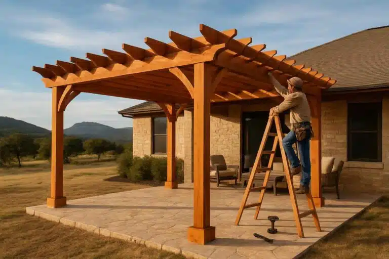 wood pergola builder in mountain home tx