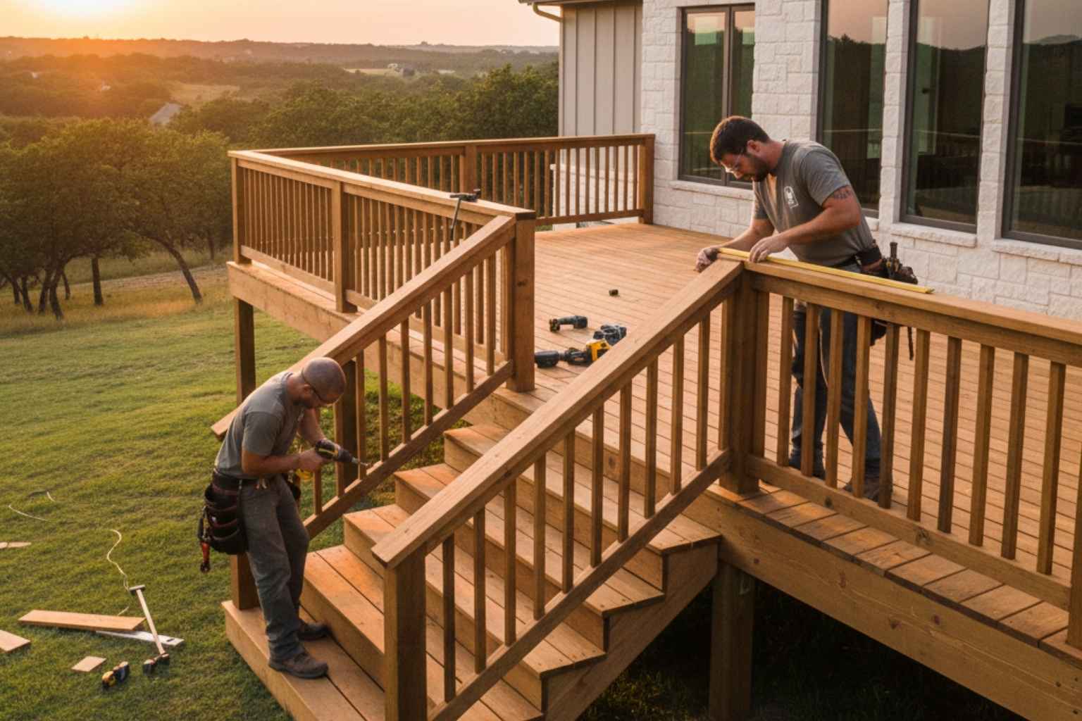 Deck Stair Railing Installer In Medina TX
