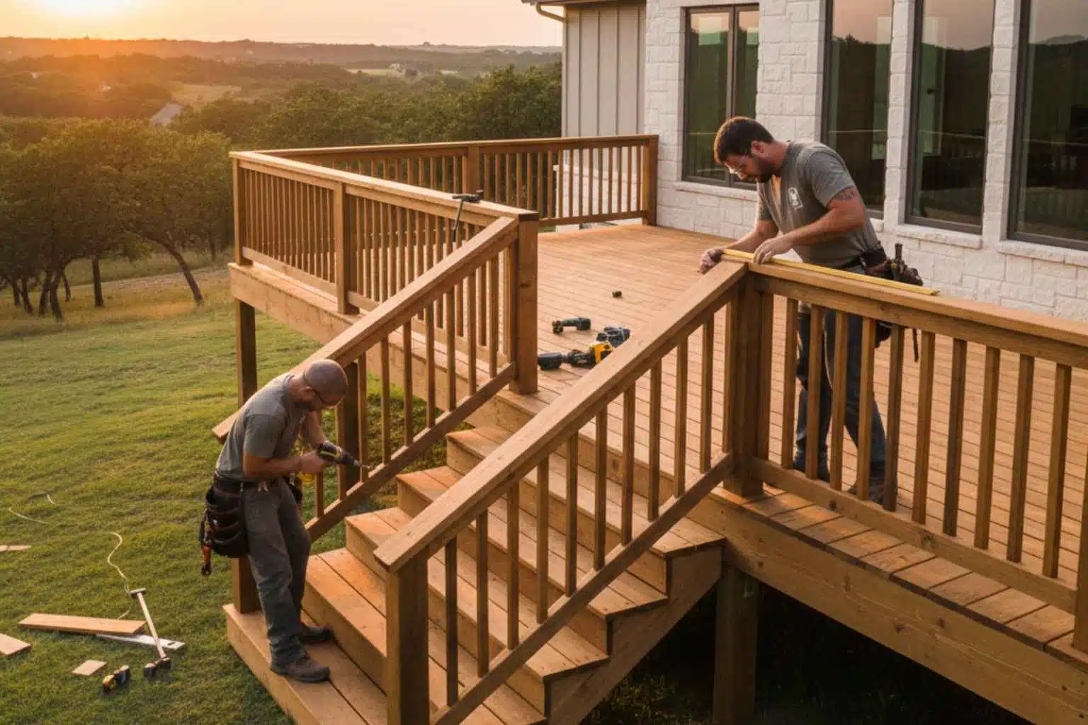 Deck Stair Railing Installer In Medina TX