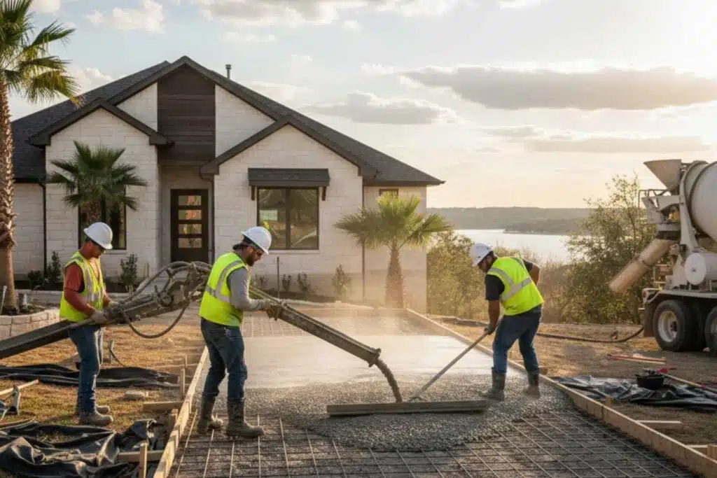 New Driveway Pour Service in Cottonwood Shores TX