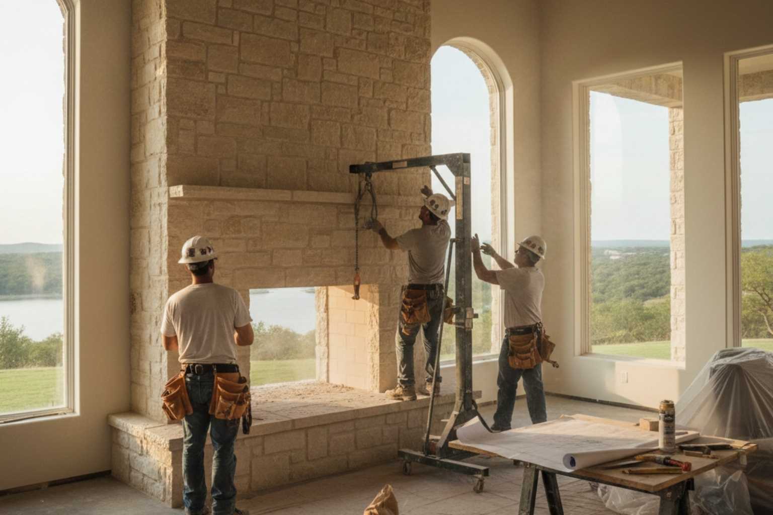 Stone Contractor In Horseshoe Bay TX Stone Fireplace Surround Installer In Horseshoe Bay TX