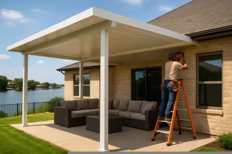 aluminum patio cover installer in cottonwood shores tx