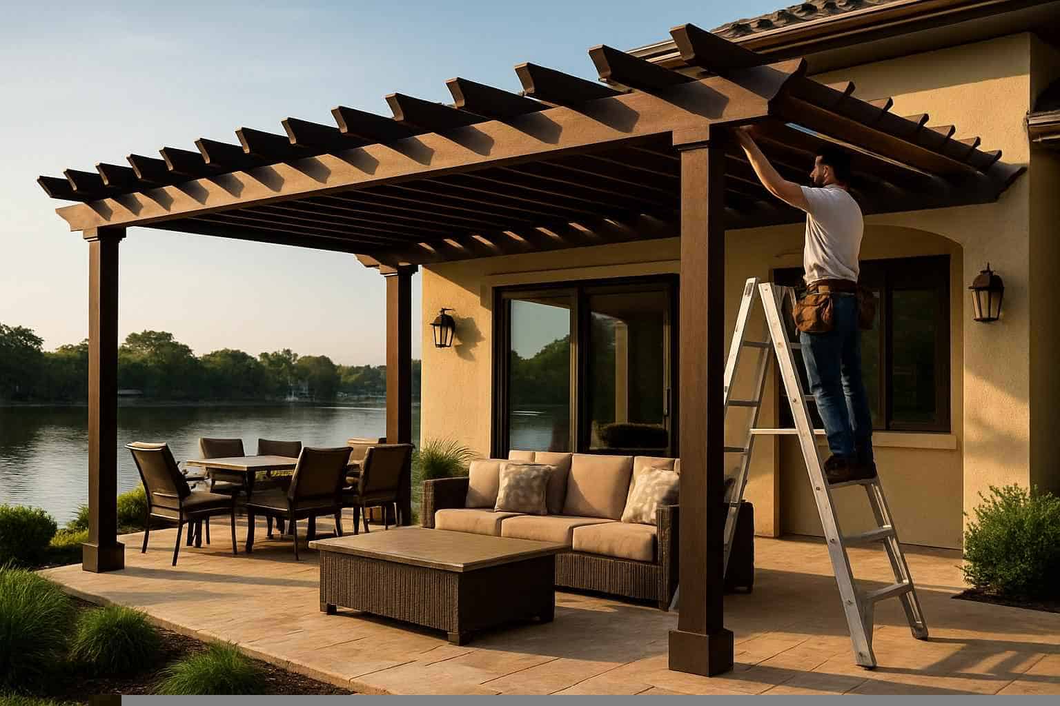 Pergola Contractor In Cottonwood Shores TX Attached Pergola Installer in Cottonwood Shores TX