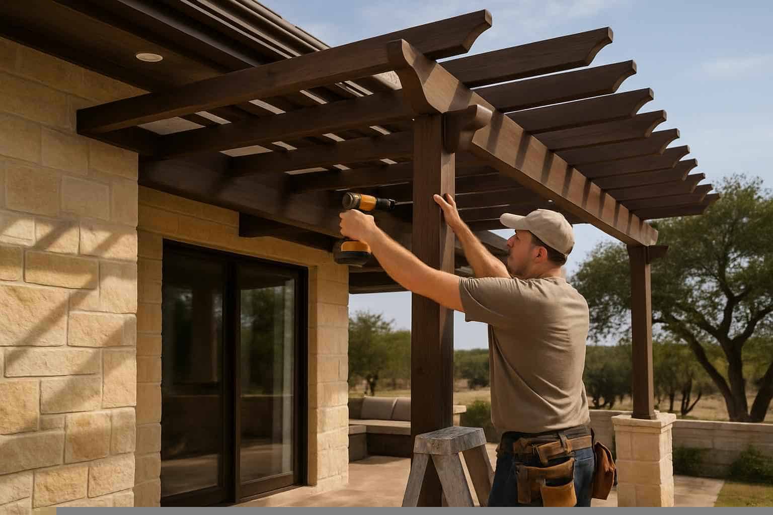attached pergola installer in medina