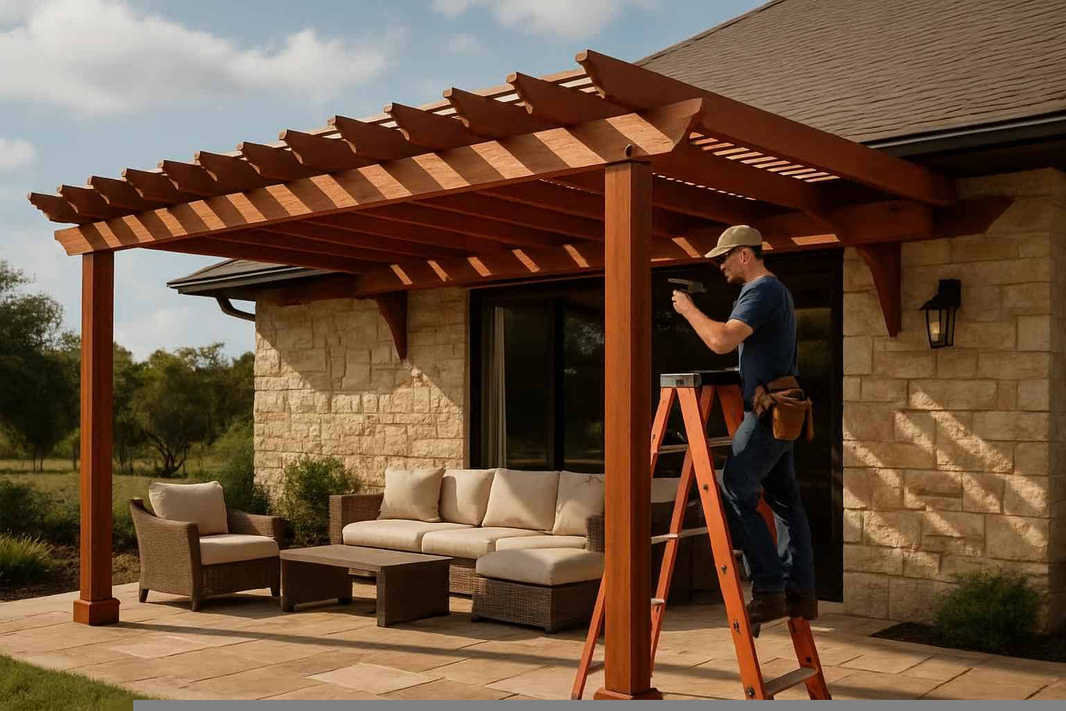 Attached Pergola Installer in Pipe Creek TX