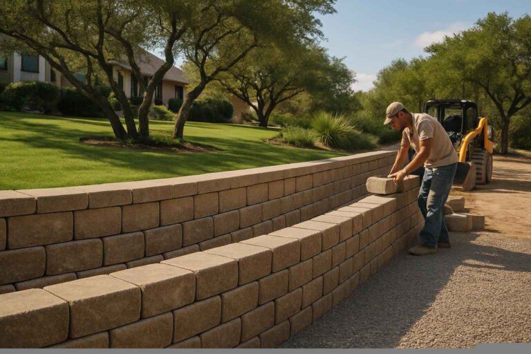 block retaining wall builder in kingsland tx