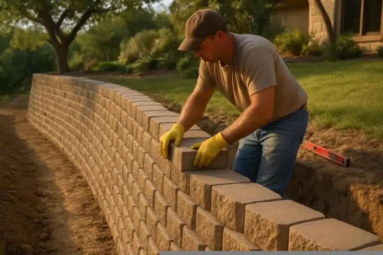 Retaining Wall Contractor In Mason TX Block Retaining Wall Builder in Mason TX