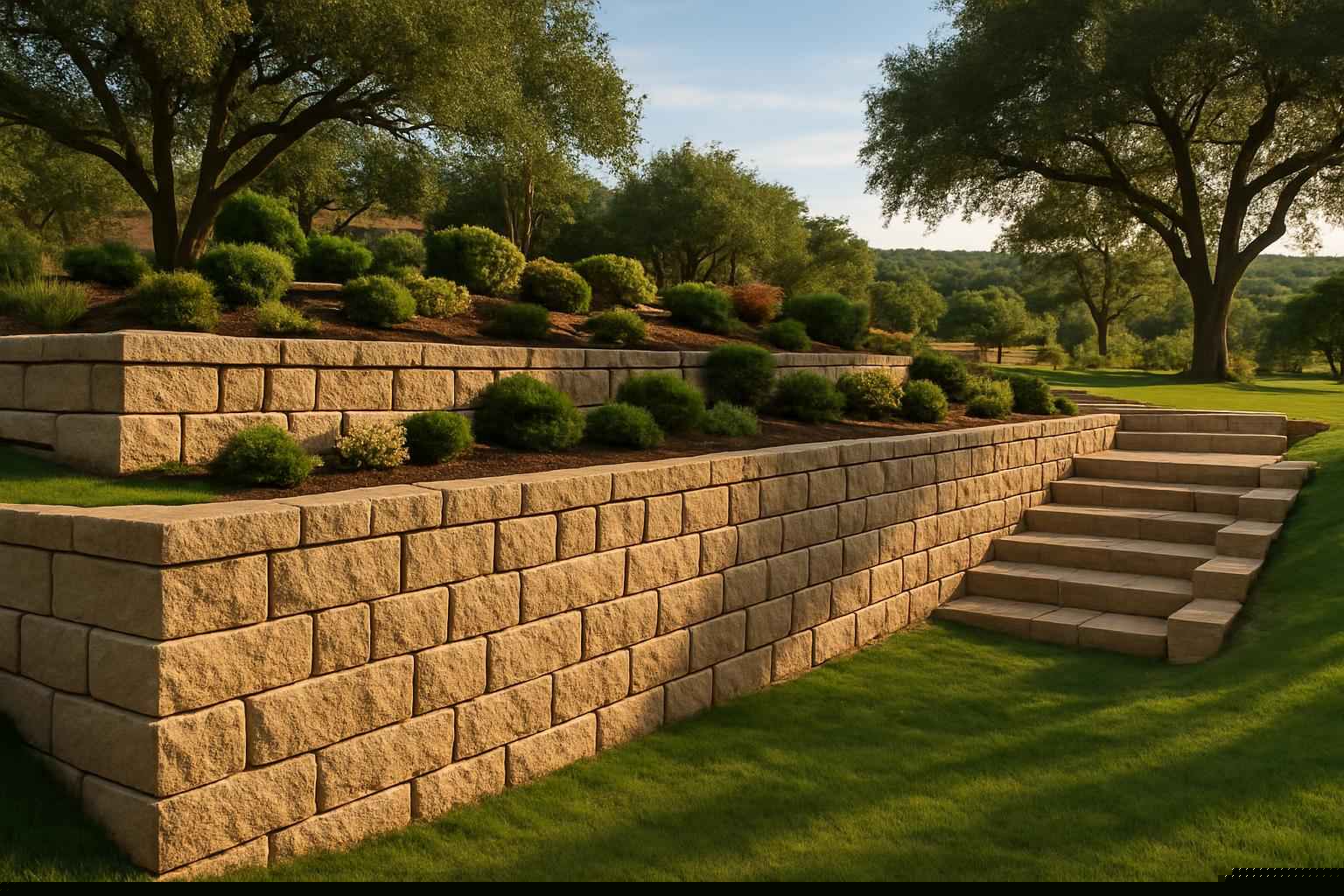 Block Retaining Wall Builder in Medina TX