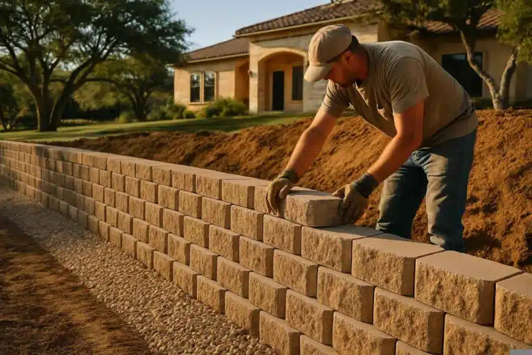 Retaining Wall Contractor In Pontotoc TX block retaining wall builder in pontotoc tx