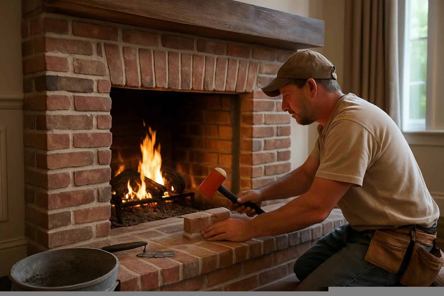 Brick Contractor In Pipe Creek TX Brick Fireplace Surround Installer in Pipe Creek TX