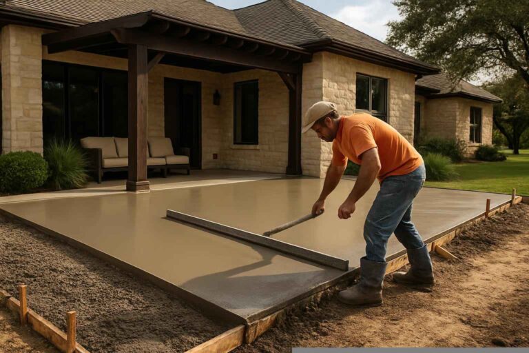 concrete patio installation service in medina tx