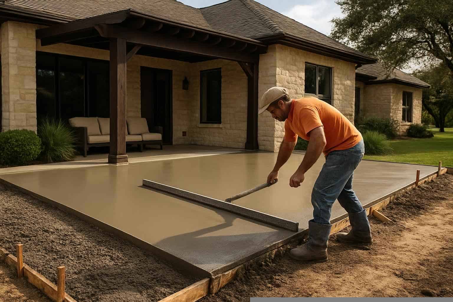 Concrete Patio Installation Service in Medina TX