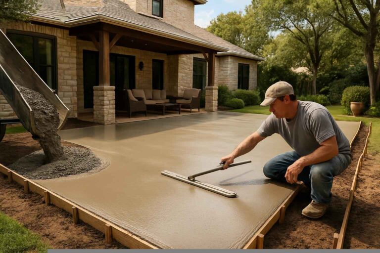 concrete patio installation service in pipe creek tx