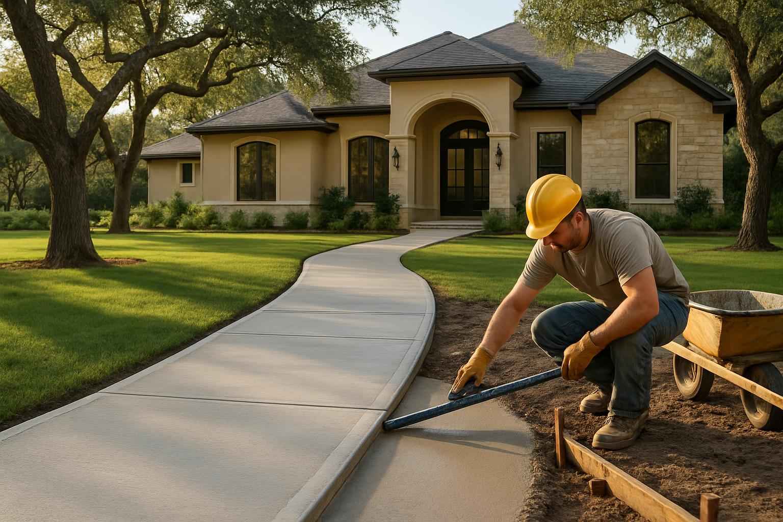 Path Walkway Contractor In Pipe Creek TX Concrete Walkway Contractor in Pipe Creek TX