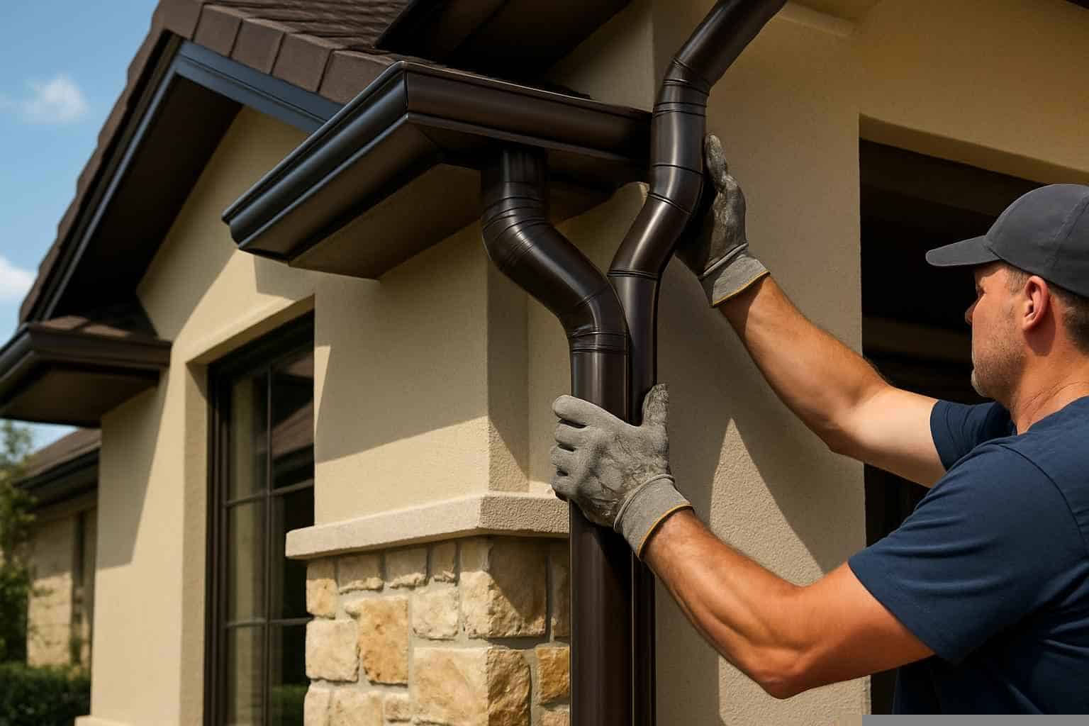 Gutter Installation Contractor In Cottonwood Shores TX Downspout Installation Service in Cottonwood Shores TX