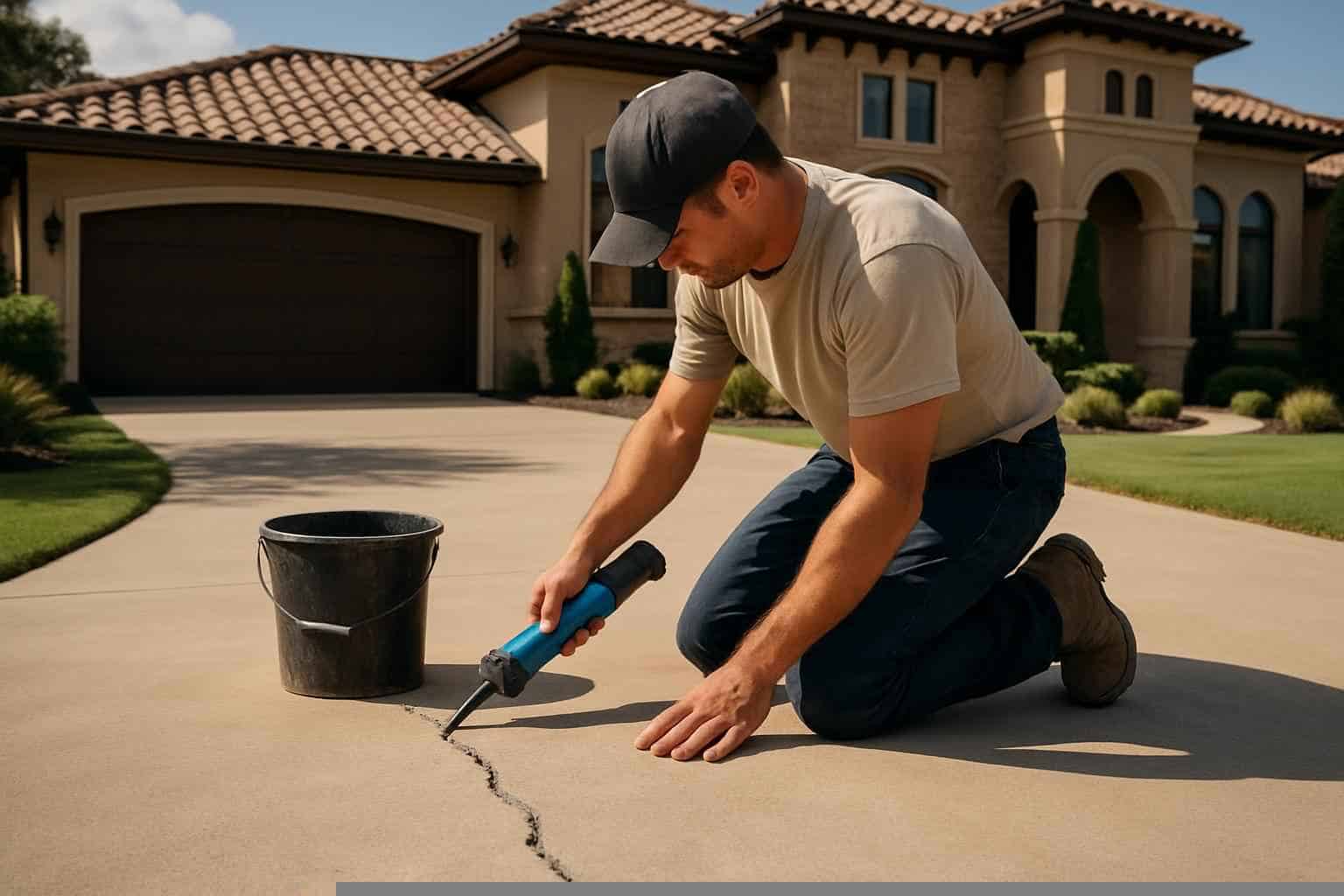 Concrete Repair Contractor In Horseshoe Bay TX Driveway Crack Repair Service in Horseshoe Bay TX
