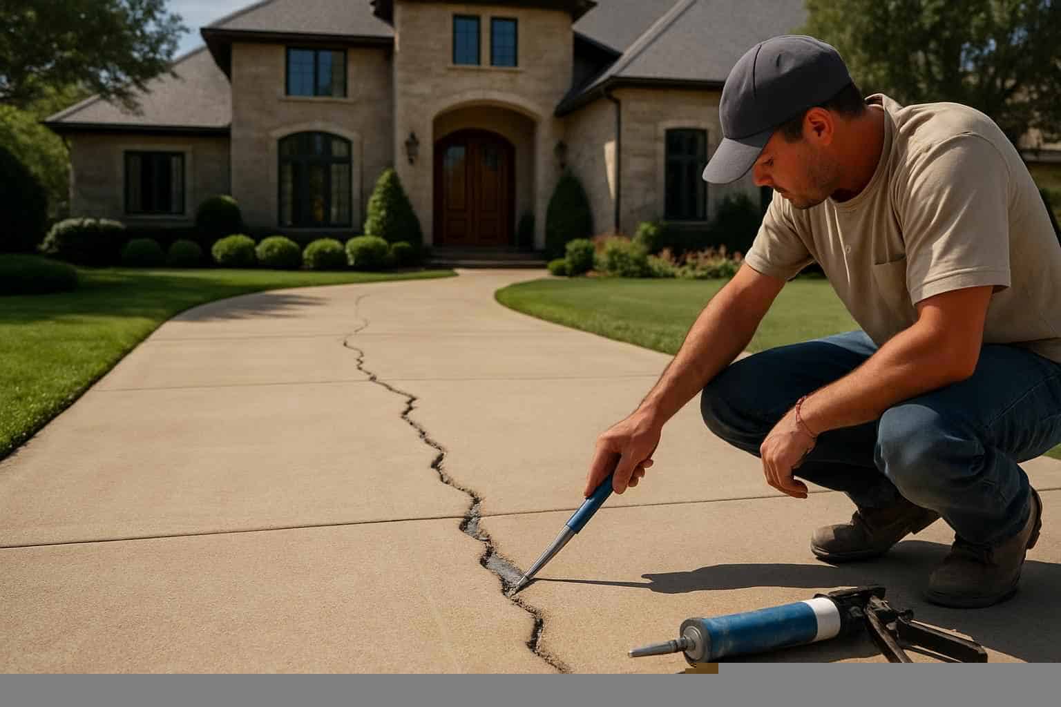 Driveway Crack Repair Service in Mason TX