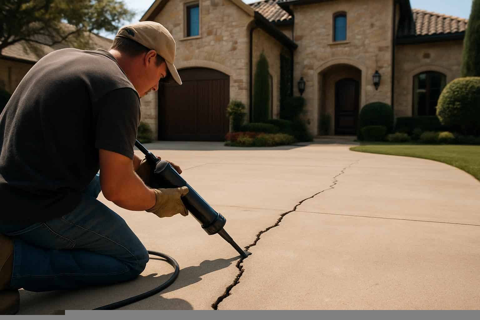 Concrete Repair Contractor In Medina TX Driveway Crack Repair Service in Medina TX
