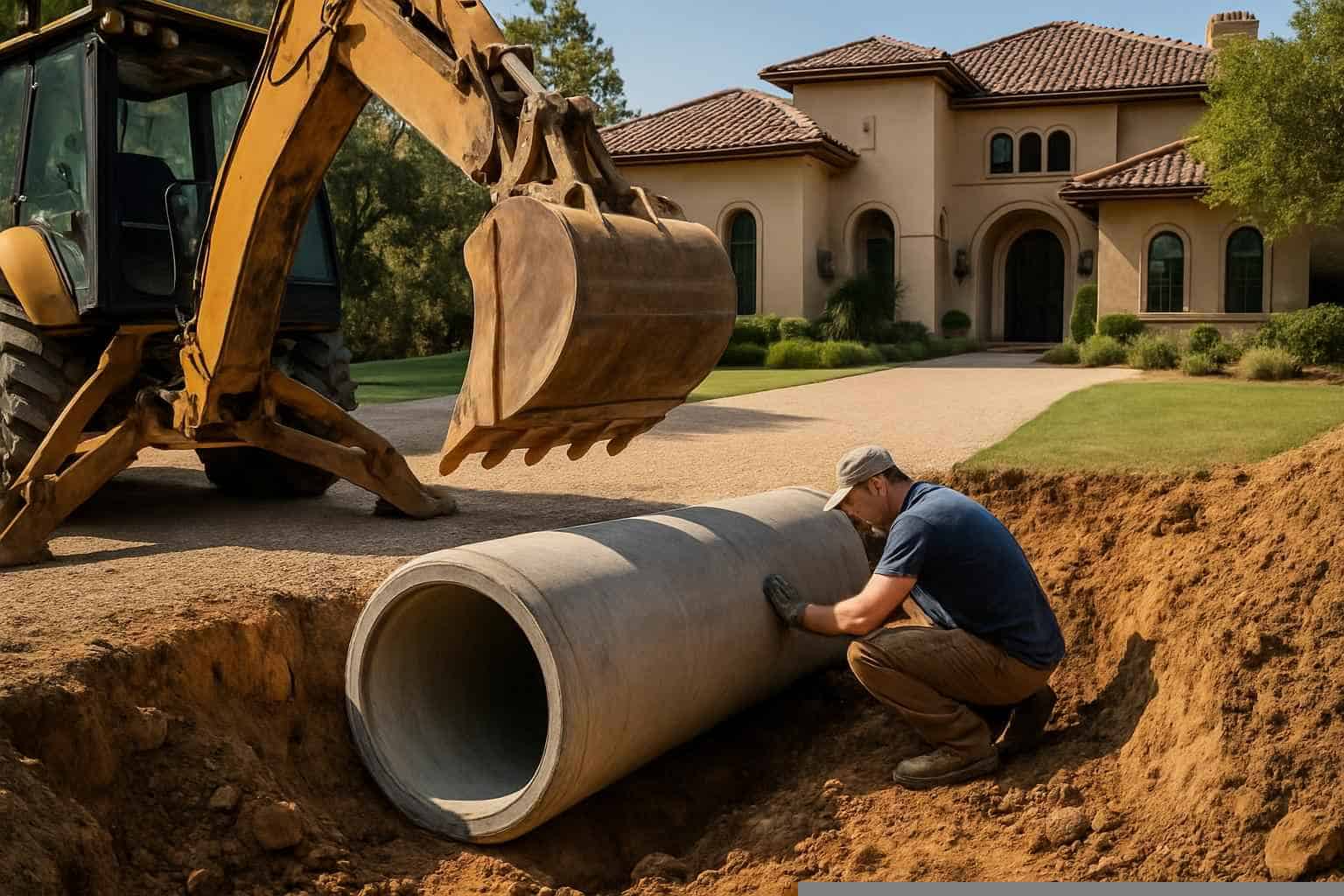 Drainage Solutions Contractor In Horseshoe Bay TX Driveway Culvert Installation Service in Horseshoe Bay TX