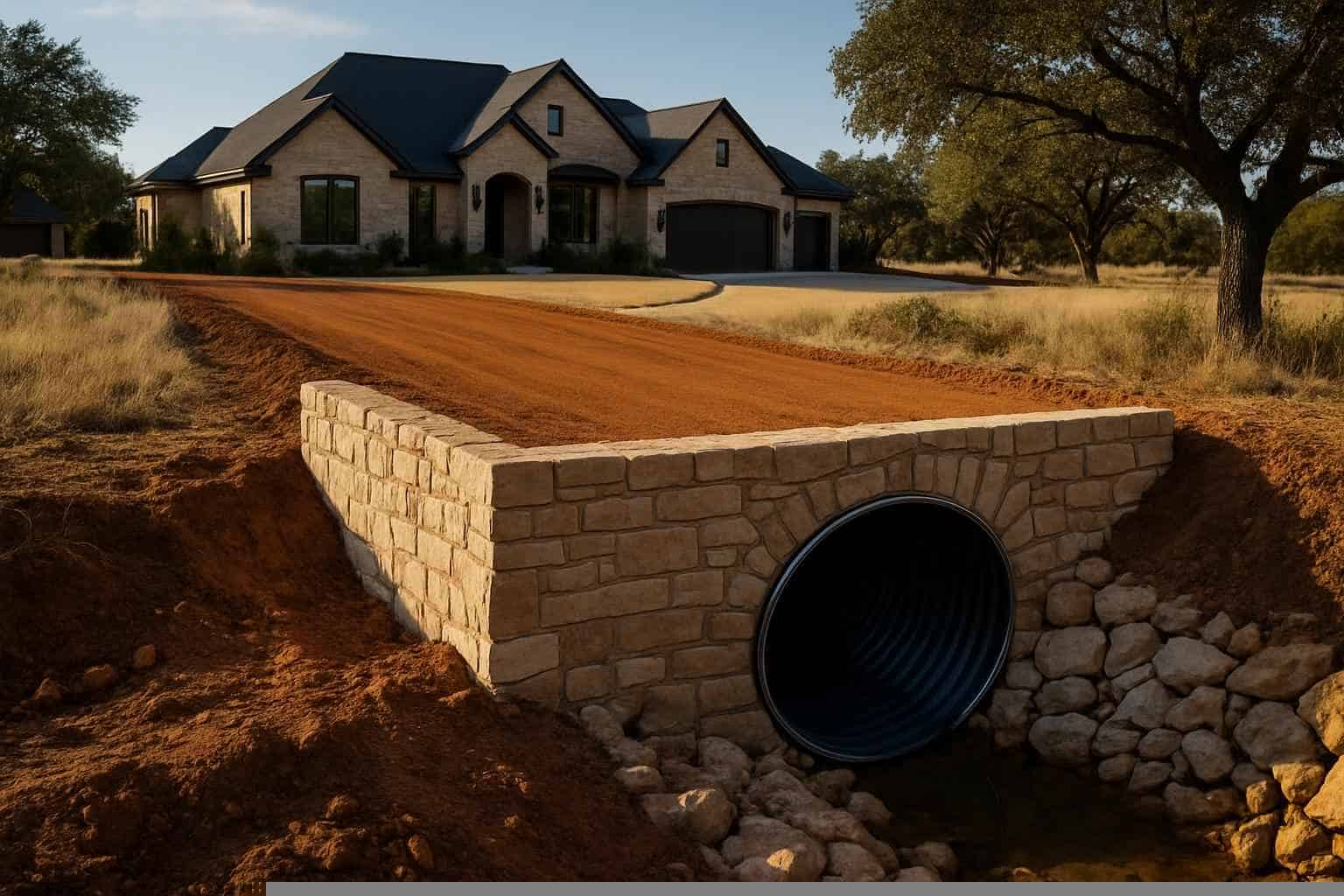 Drainage Solutions Contractor In Llano TX Driveway Culvert Installation Service in Llano TX