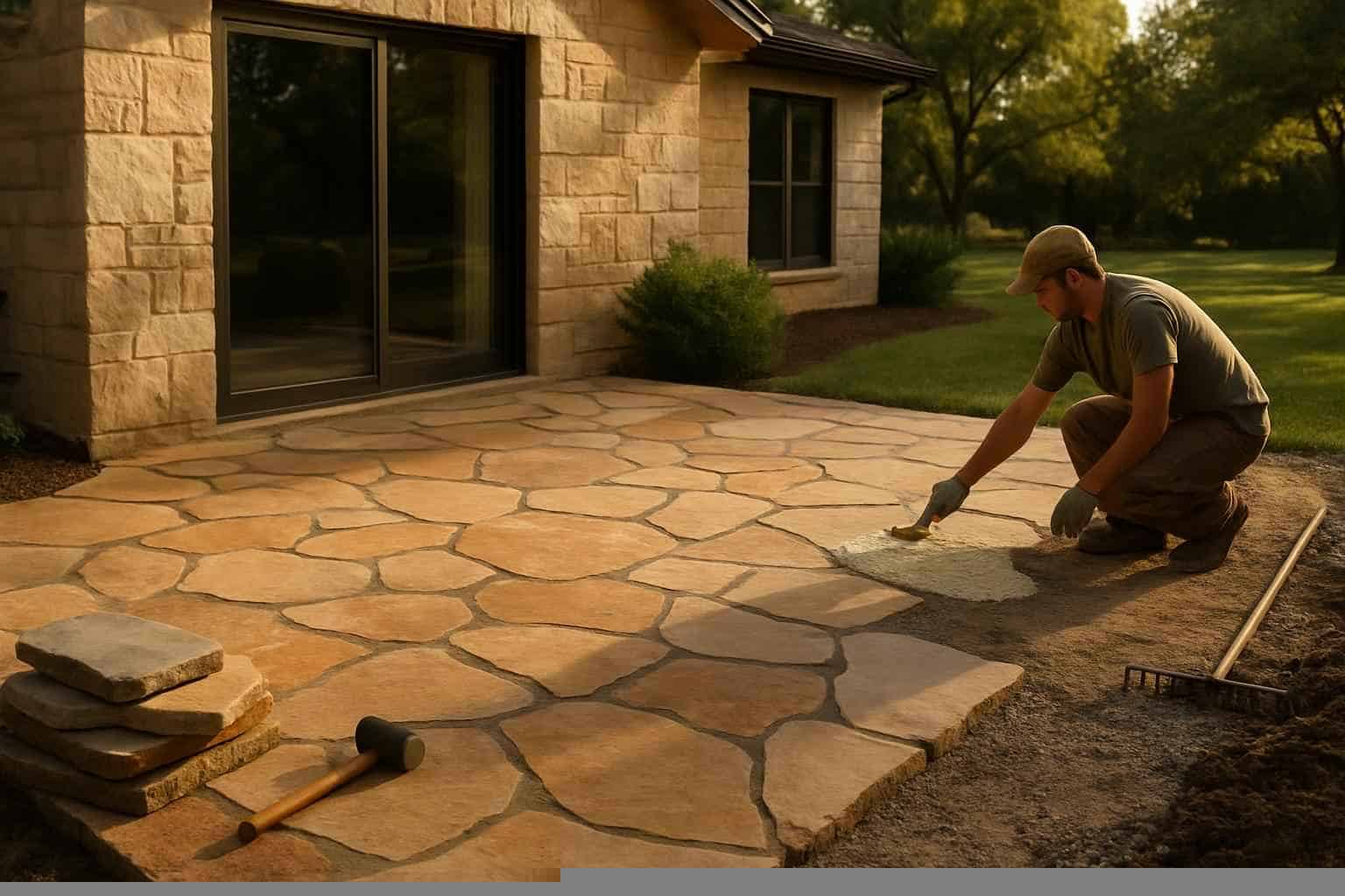 Patio Construction Contractor In Cottonwood Shores TX Flagstone Patio Installer in Cottonwood Shores TX