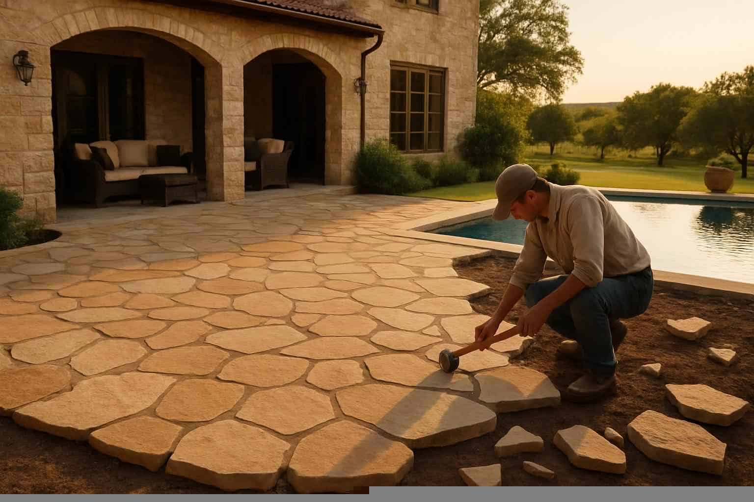 Patio Construction Contractor In Mason TX Flagstone Patio Installer in Mason TX