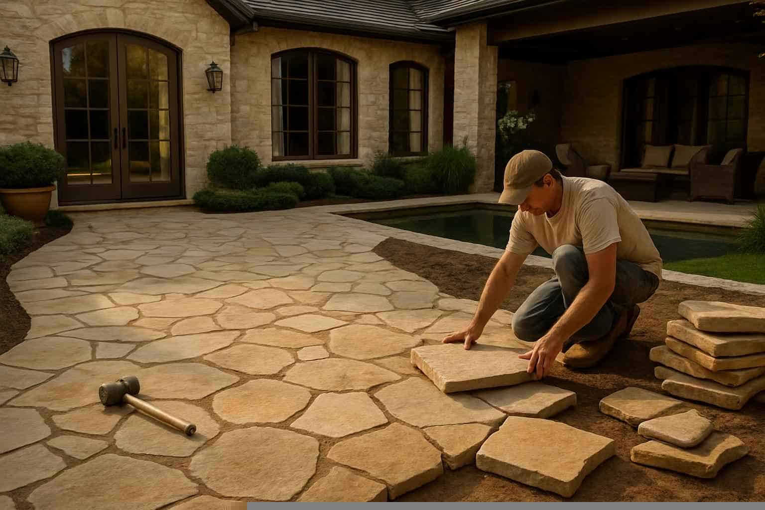 Flagstone Patio Installer in Medina TX