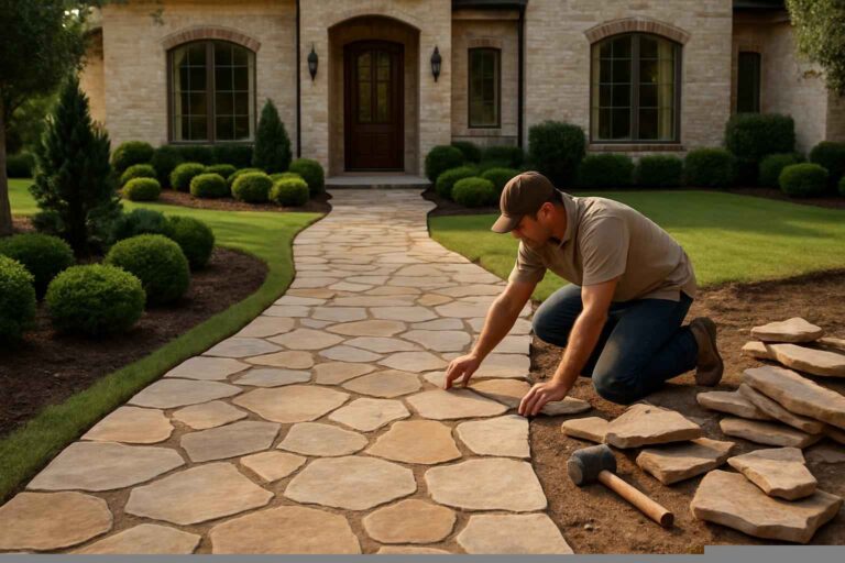 flagstone walkway installer in medina tx