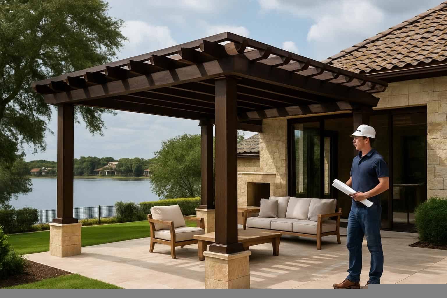 Patio Cover Installation Contractor In Horseshoe Bay TX Freestanding Patio Cover Contractor in Horseshoe Bay TX