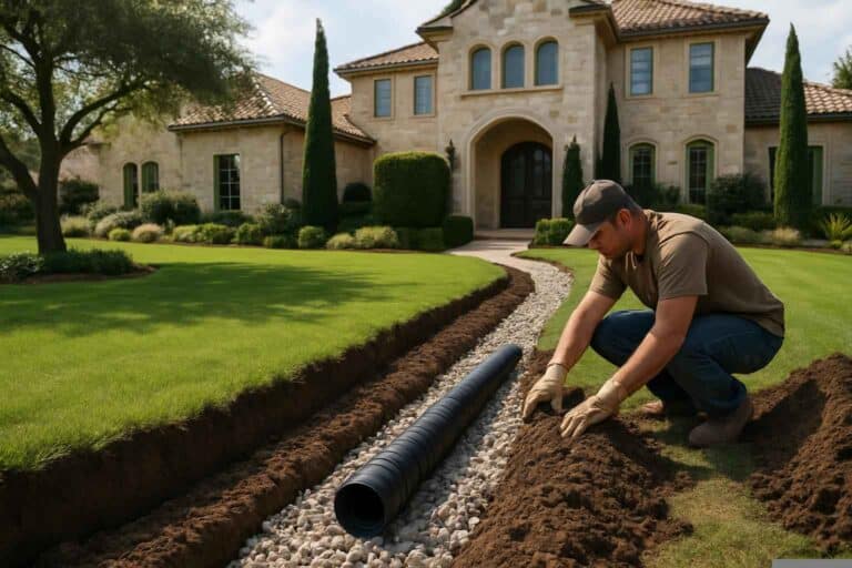 Drainage Solutions Contractor In Horseshoe Bay TX french drain installation contractor in horseshoe bay tx