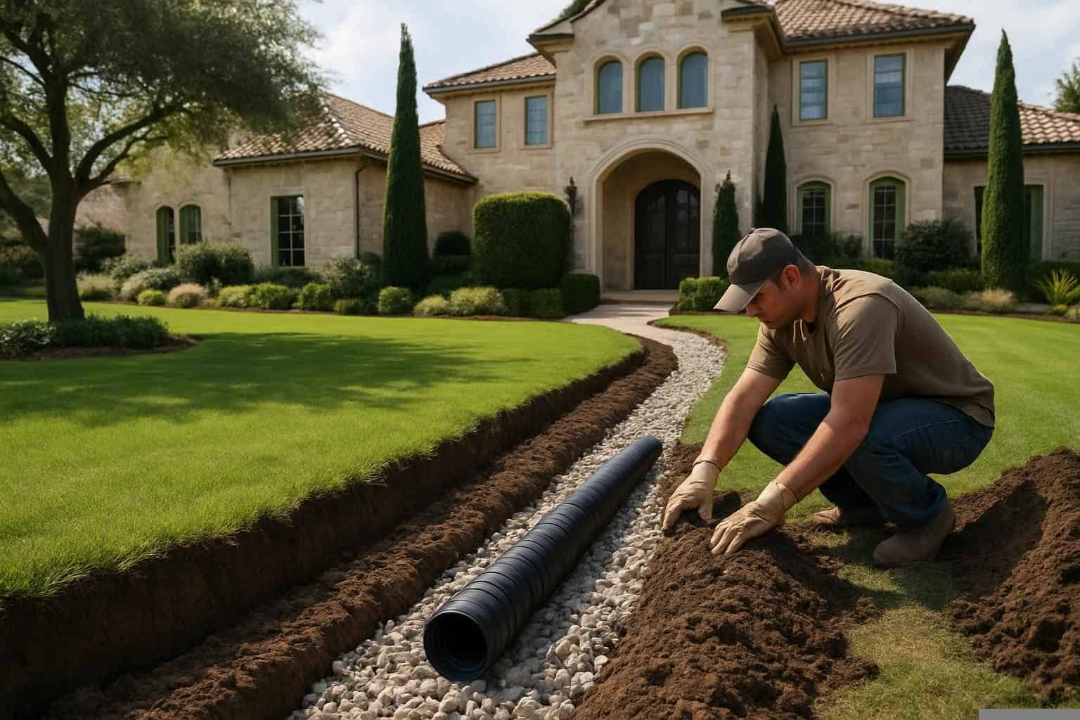 Drainage Solutions Contractor In Horseshoe Bay TX French Drain Installation Contractor in Horseshoe Bay TX