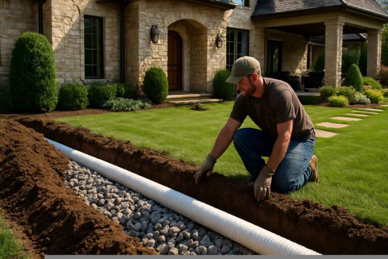 Drainage Solutions Contractor In Mason TX french drain installation contractor in mason tx