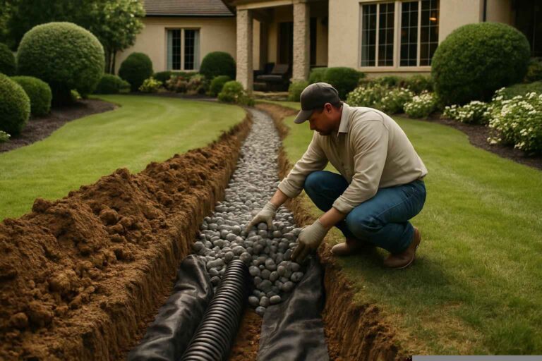 Drainage Solutions Contractor In Medina TX french drain installation contractor in medina tx