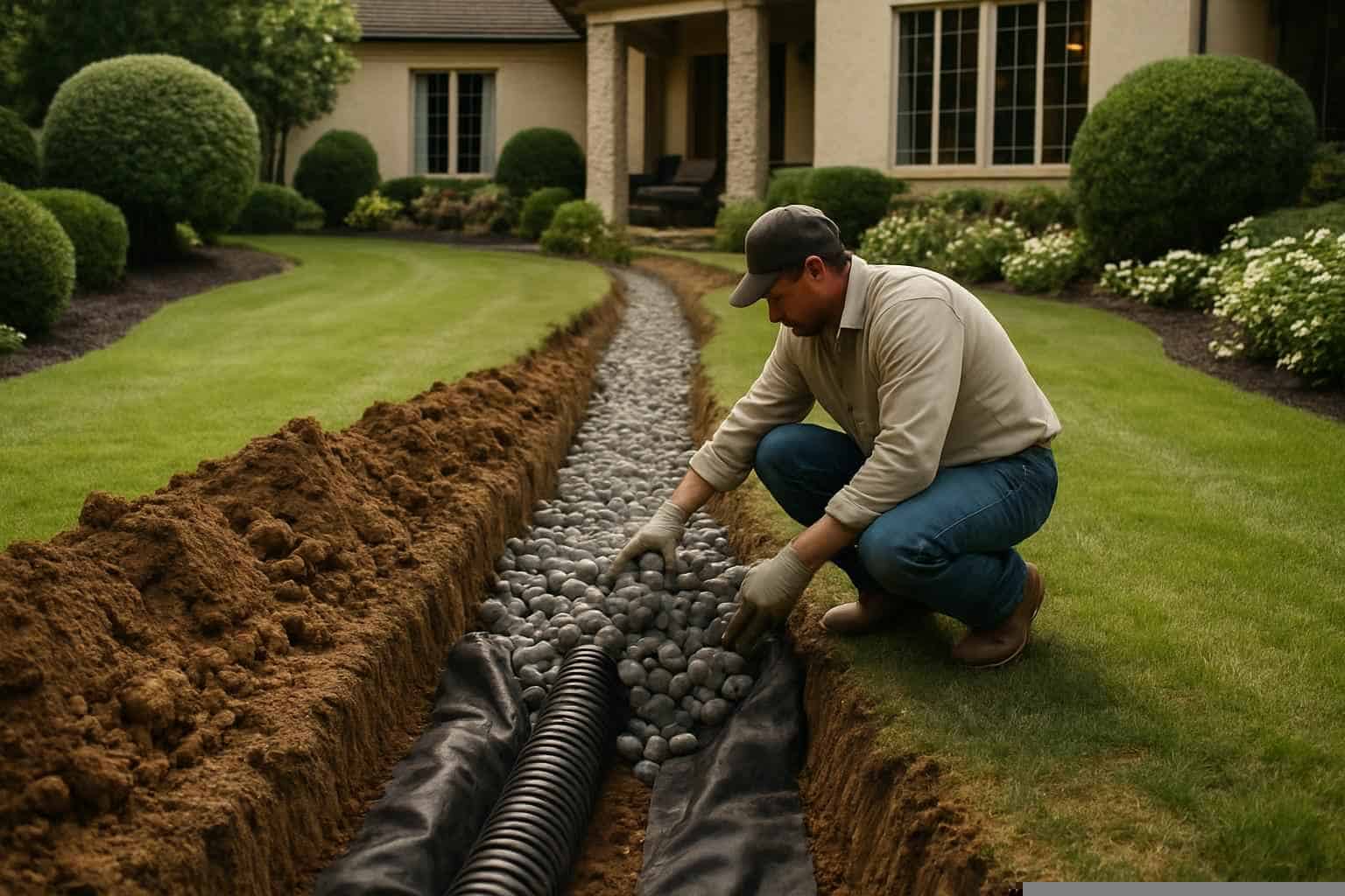 French Drain Installation Contractor in Medina TX