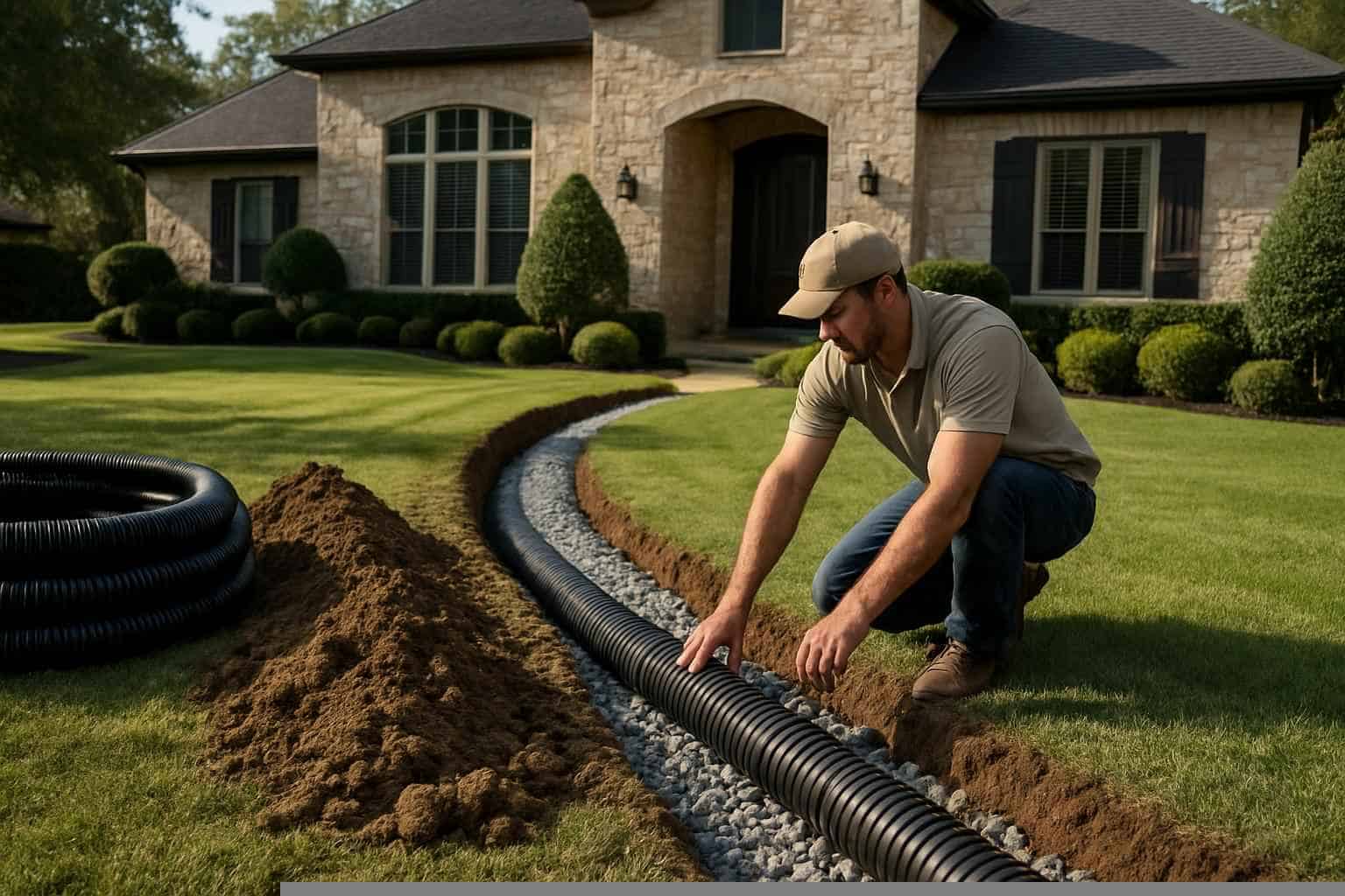 French Drain Installation Contractor in Pipe Creek TX