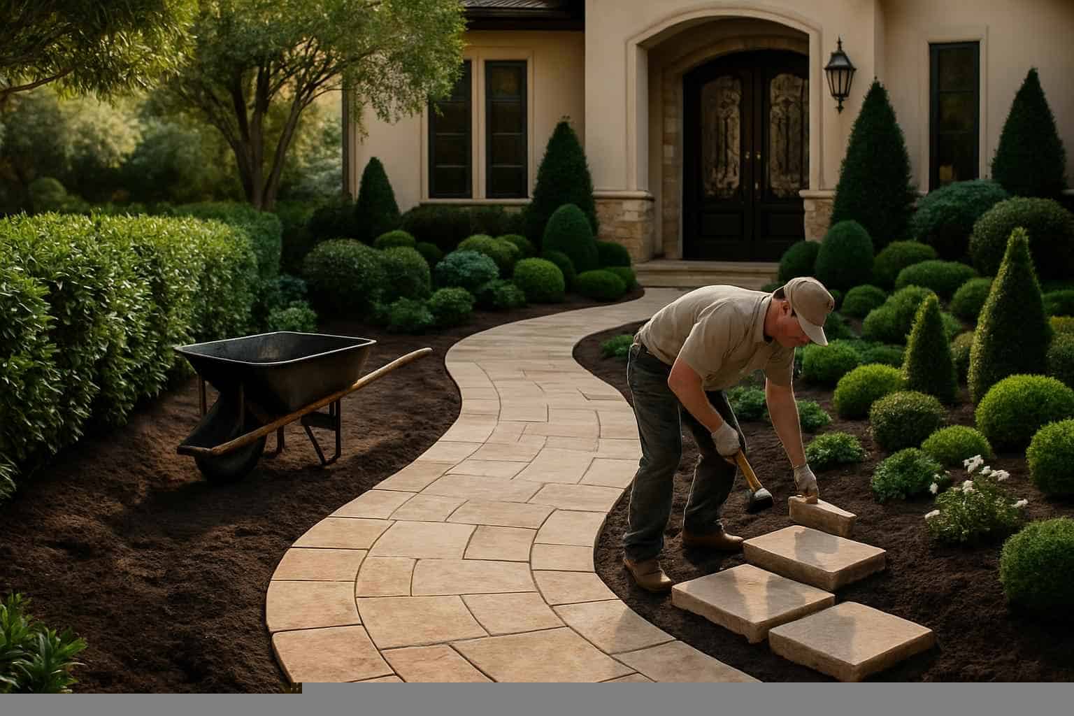 Path Walkway Contractor In Cottonwood Shores TX Garden Path Installation Service in Cottonwood Shores TX