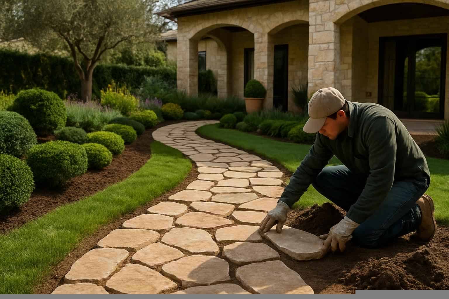 Garden Path Installation Service in Horseshoe Bay TX