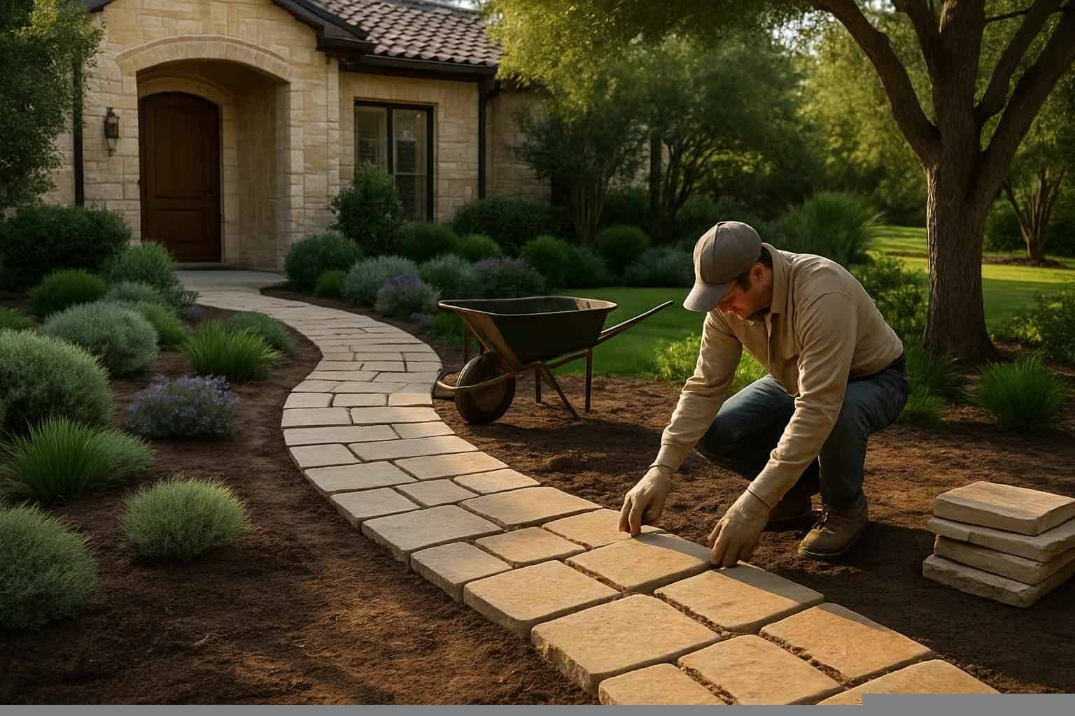 Path Walkway Contractor In Pipe Creek TX Garden Path Installation Service in Pipe Creek TX