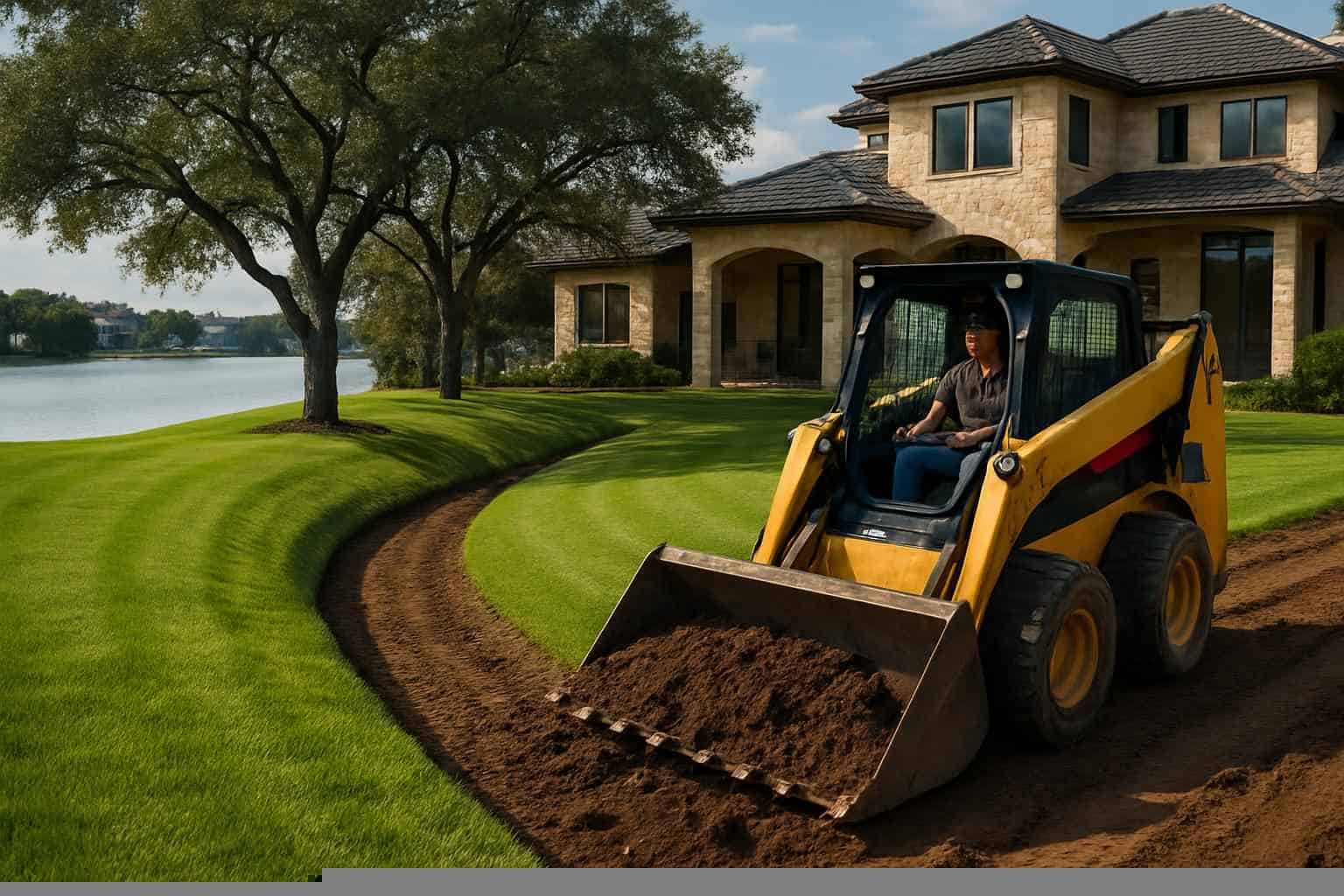 Drainage Solutions Contractor In Horseshoe Bay TX Grading Swale Contractor in Horseshoe Bay TX