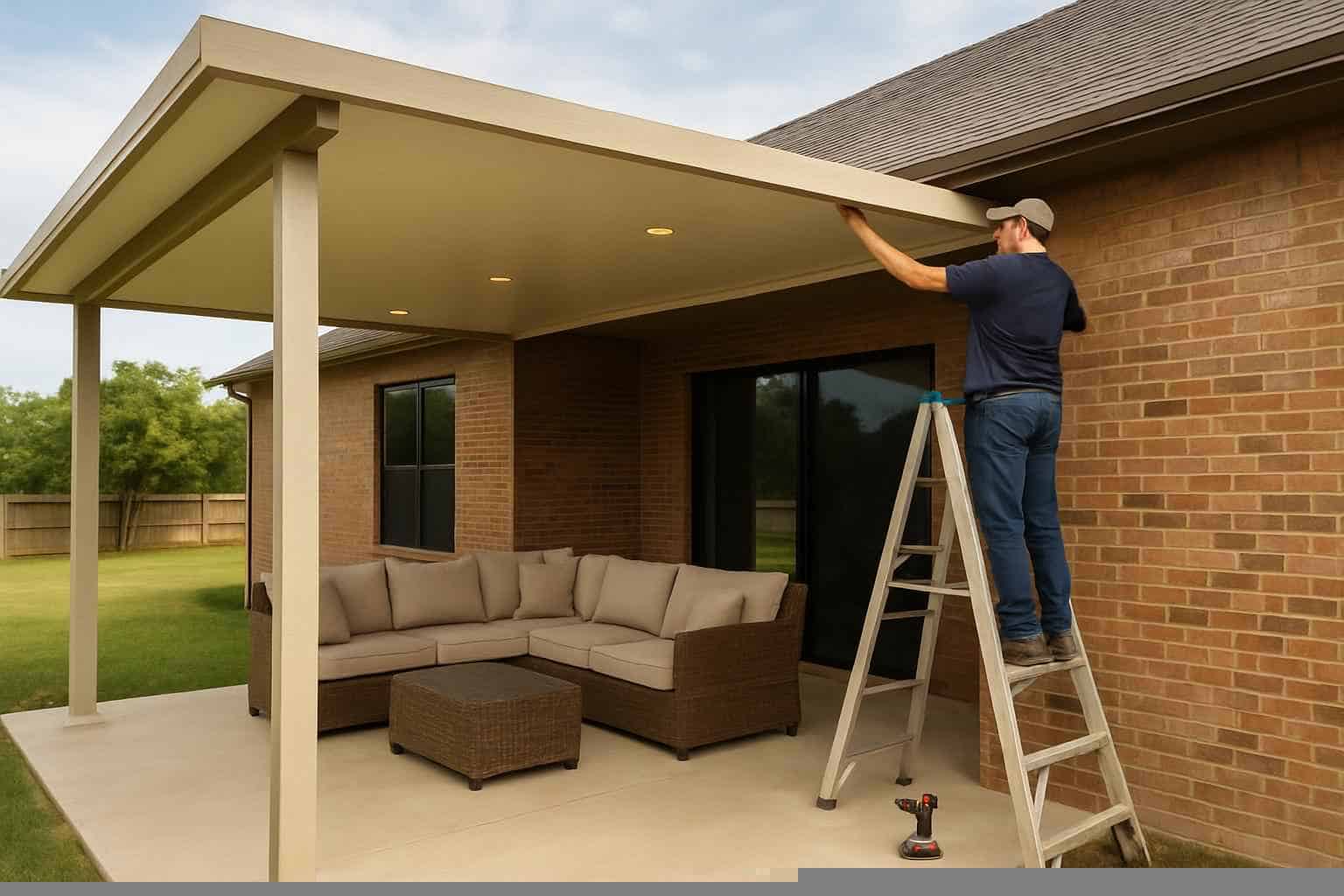 Insulated Patio Cover Installation in Pontotoc TX