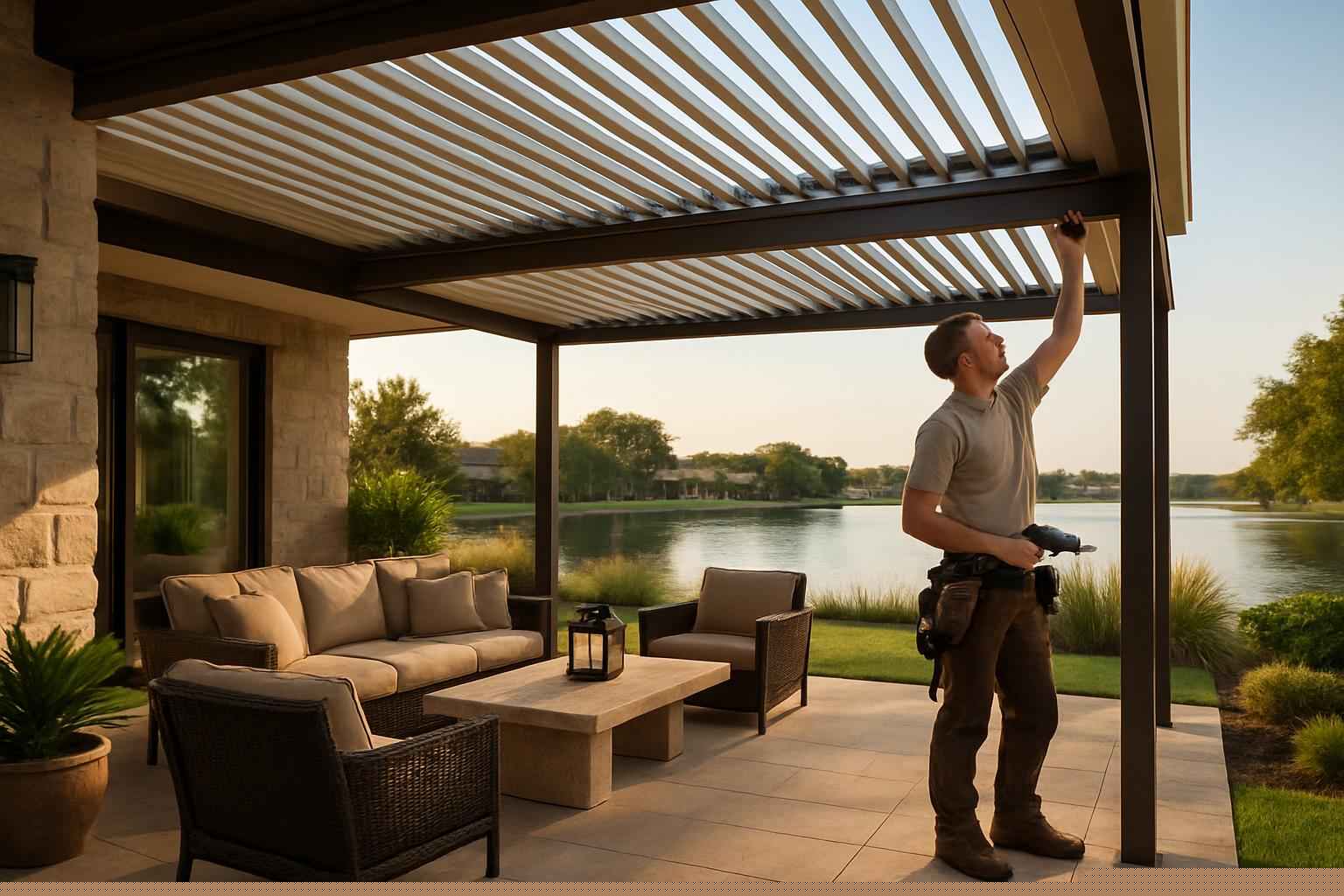 Patio Cover Installation Contractor In Kingsland TX Louvered Patio Cover Installer in Kingsland TX