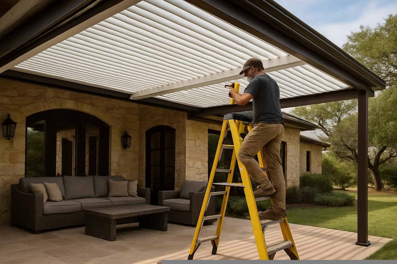 Patio Cover Installation Contractor In Mason TX Louvered Patio Cover Installer in Mason TX