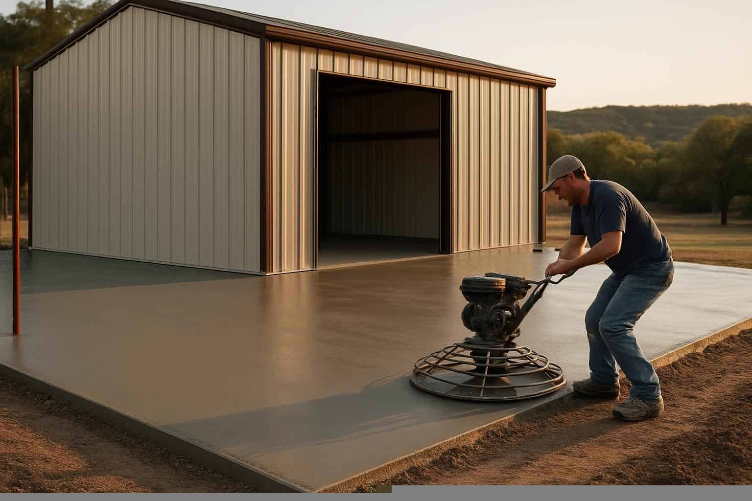 Metal Building Slab Contractor in Pipe Creek TX