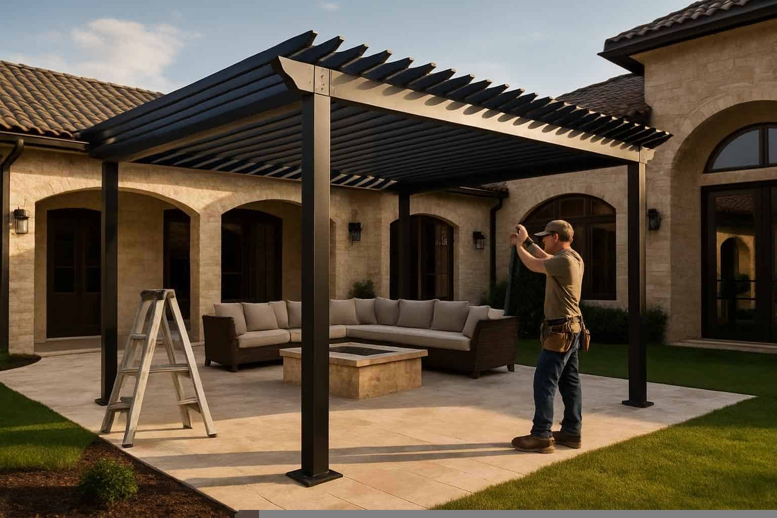 metal pergola builder in medina