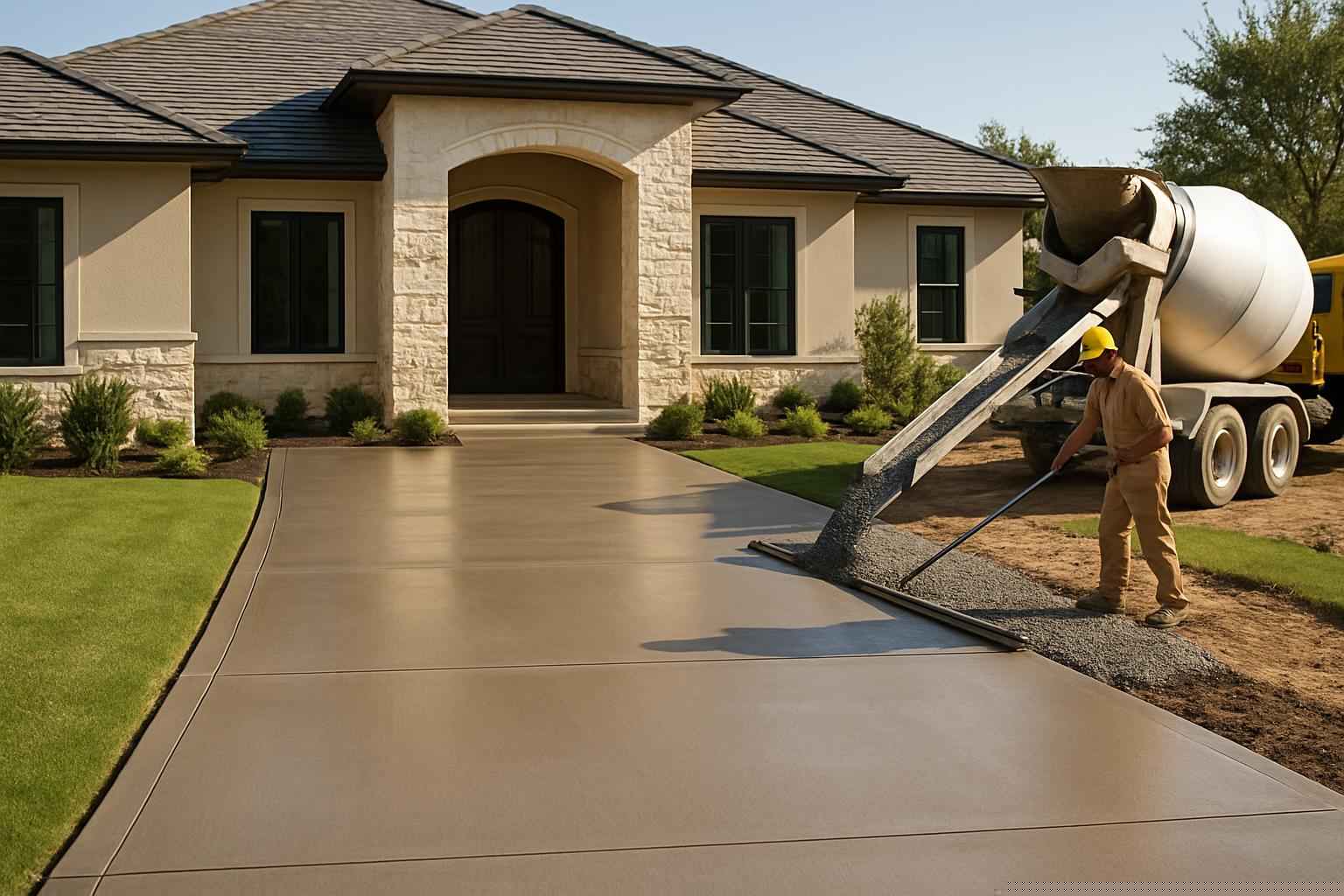 New Driveway Pour Service in Kingsland TX