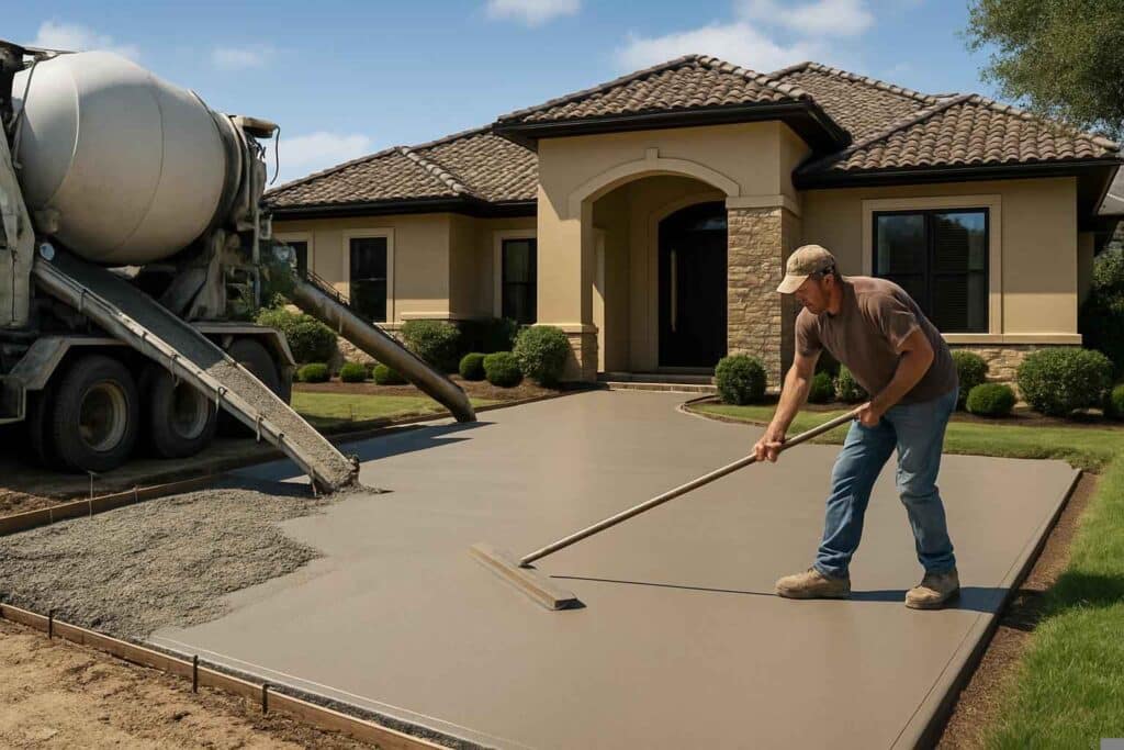 New Driveway Pour Service in Llano TX