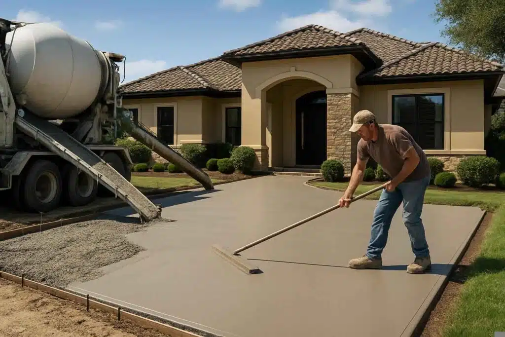 New Driveway Pour Service in Llano TX