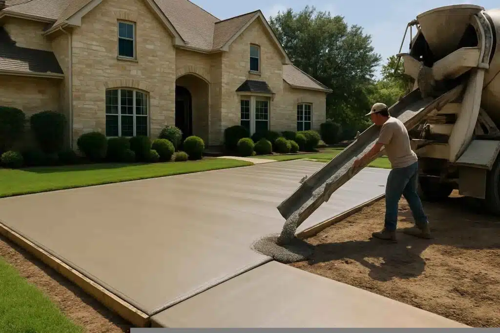 New Driveway Pour Service in Mason TX
