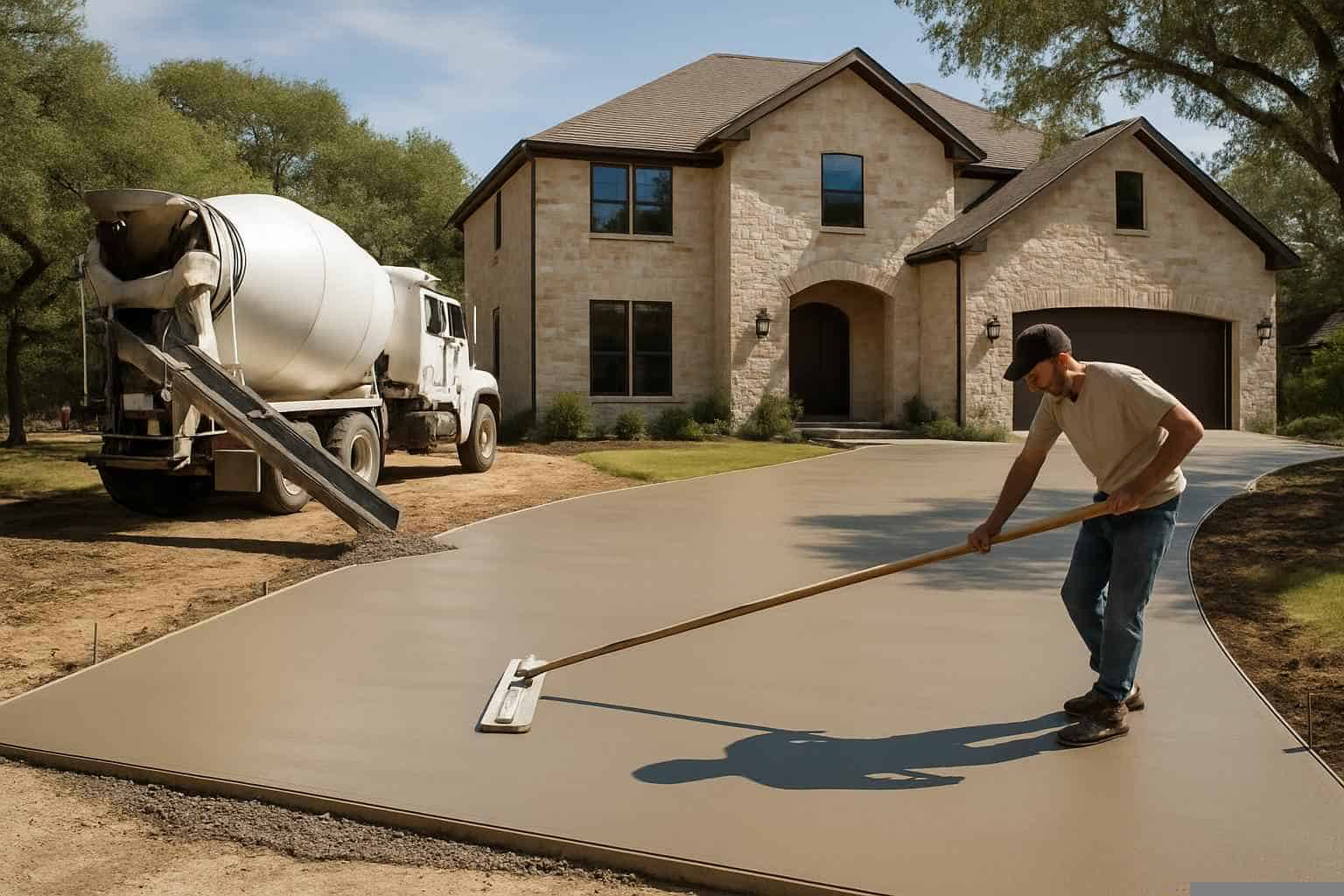 New Driveway Pour Service in Pipe Creek TX