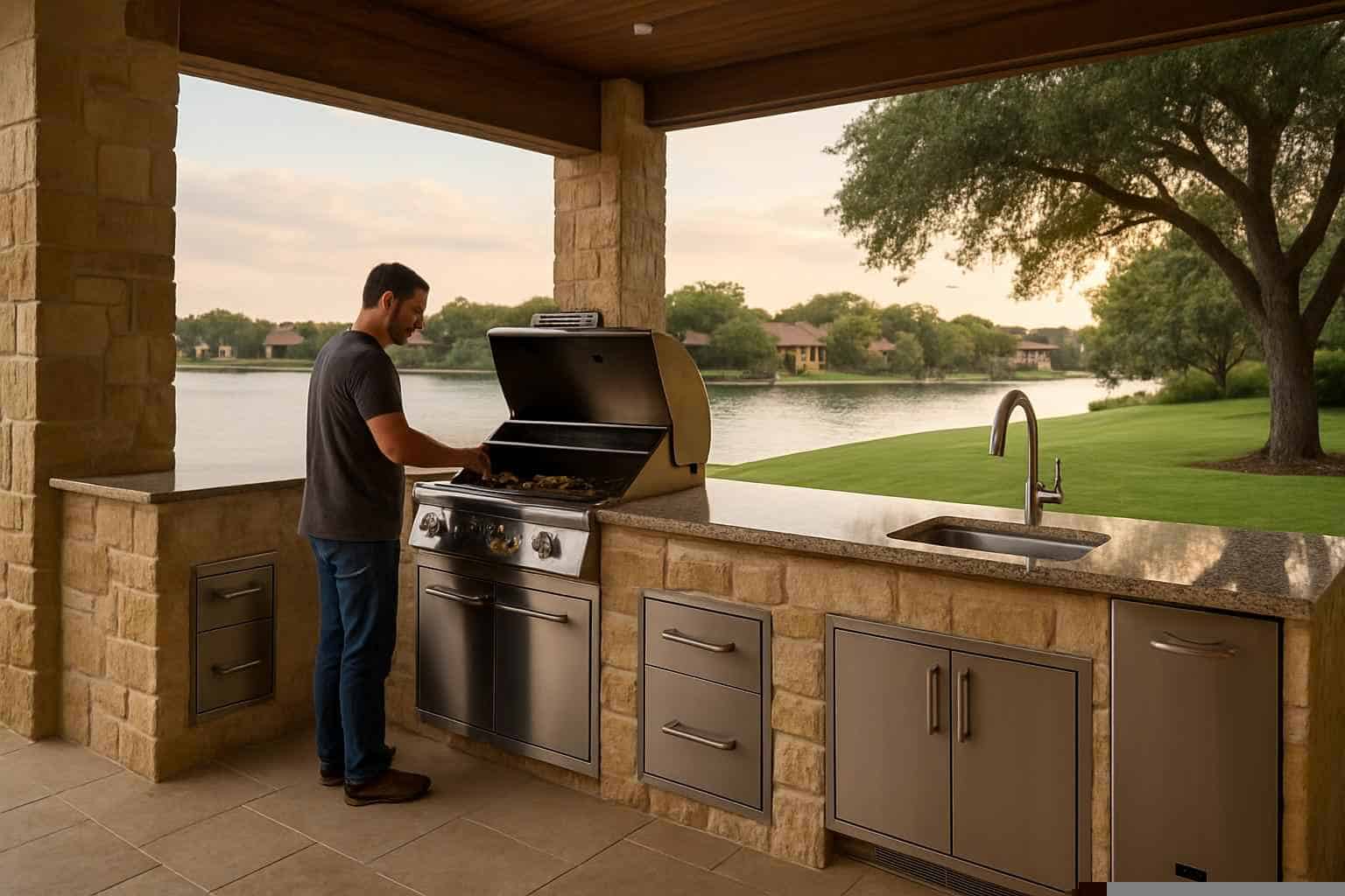 Masonry Contractor In Horseshoe Bay TX outdoor kitchen masonry contractor in horseshoe bay